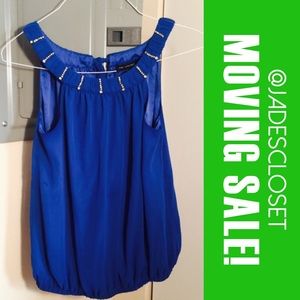 Royal Blue Elegant Top